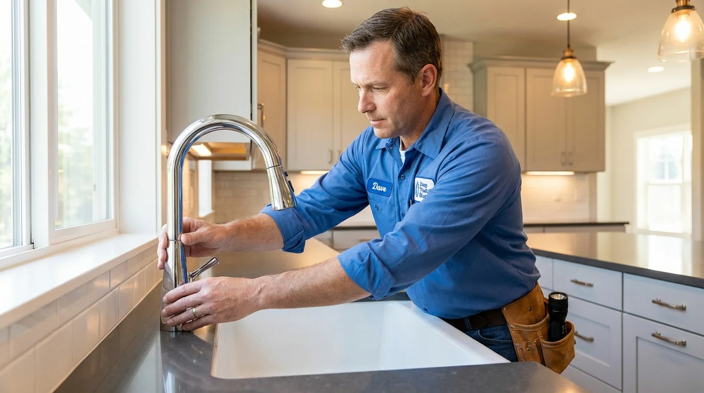 Kitchen faucet installation by Johns Plumbing LLC in Bovina